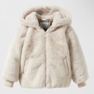 NWT Zara Faux Fur Jacket 12/18 Months